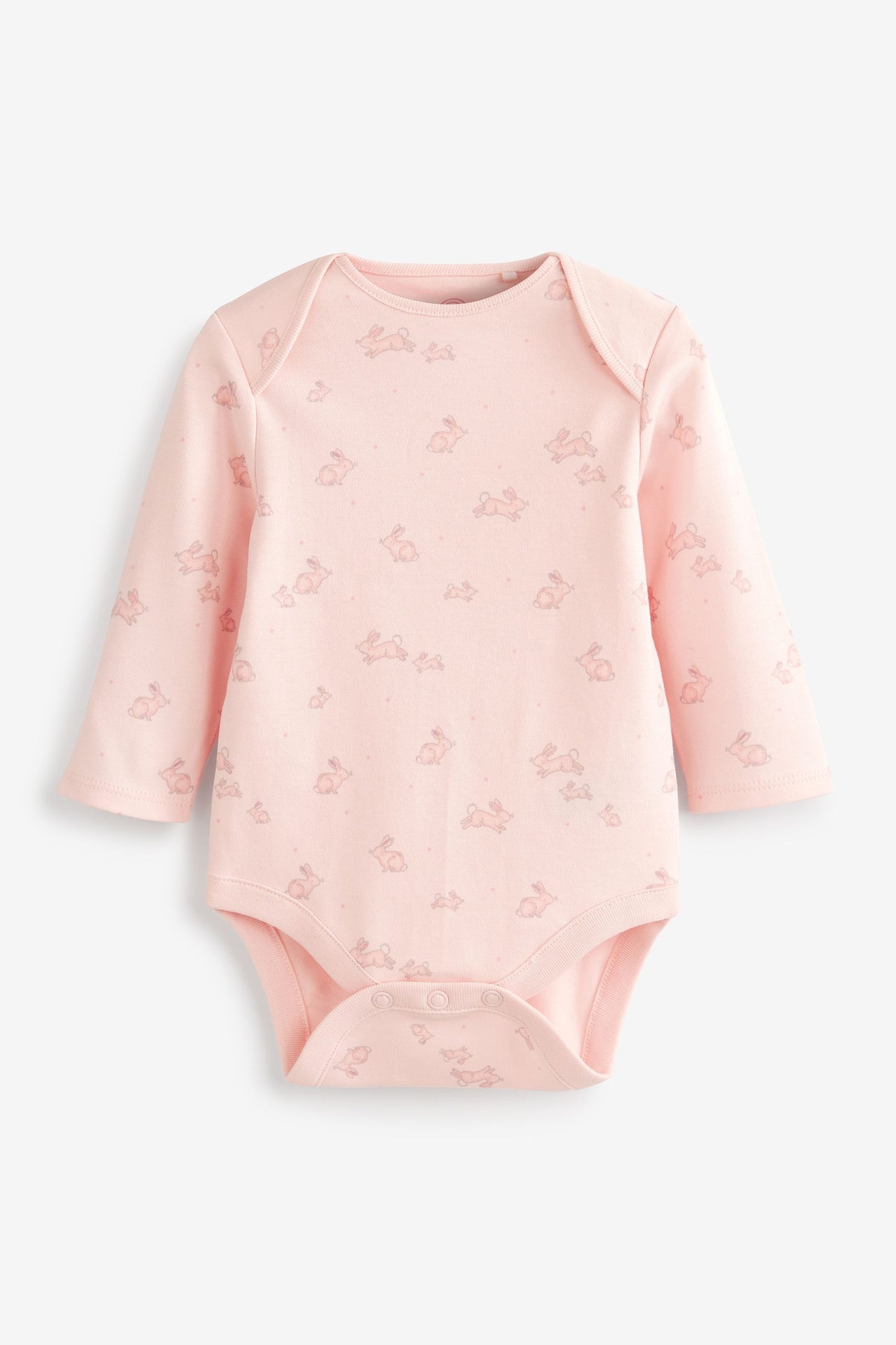 Pink Bunny Baby Long Sleeve Bodysuit
