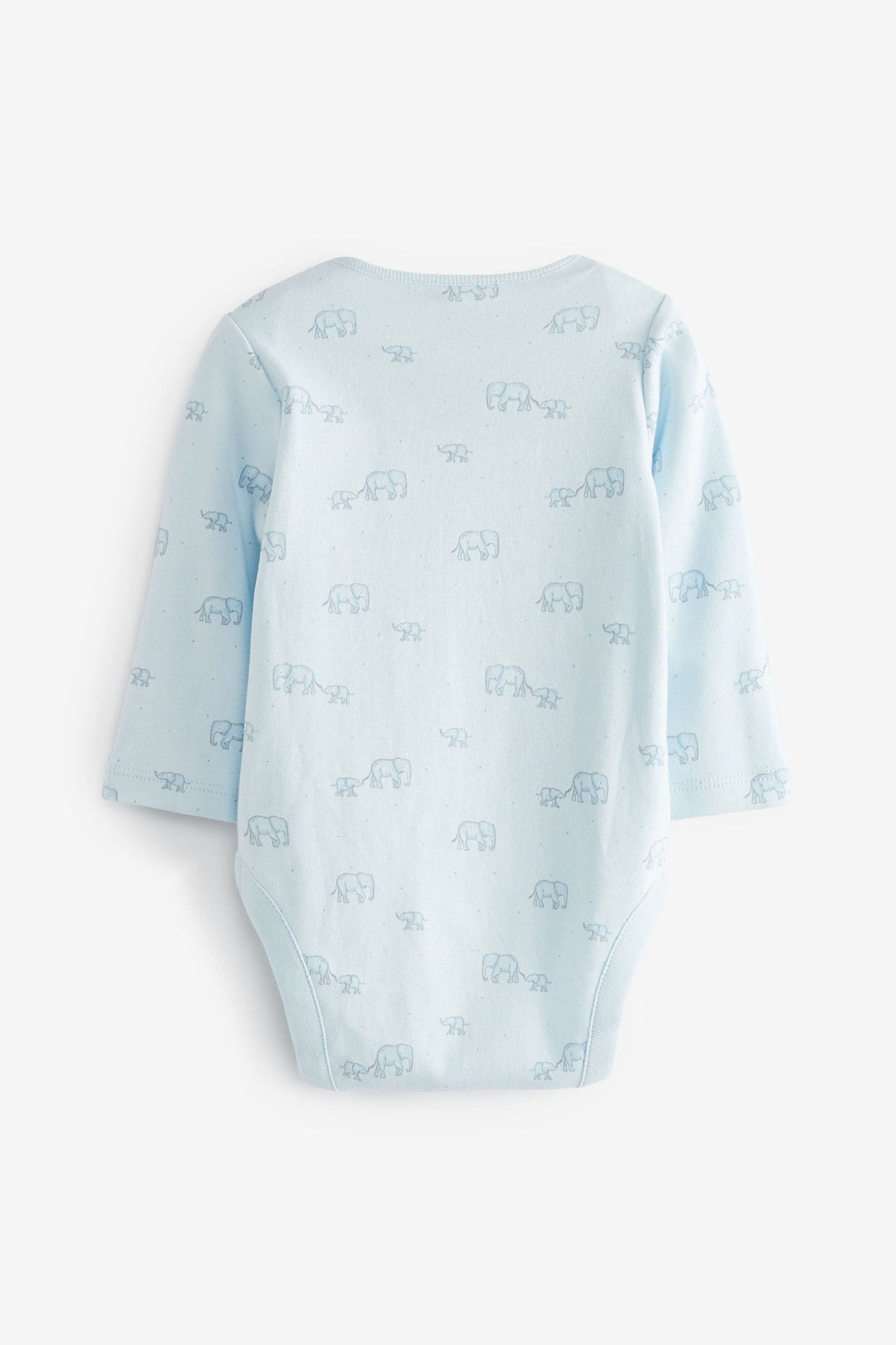 Blue Elephant Baby Long Sleeve Bodysuit