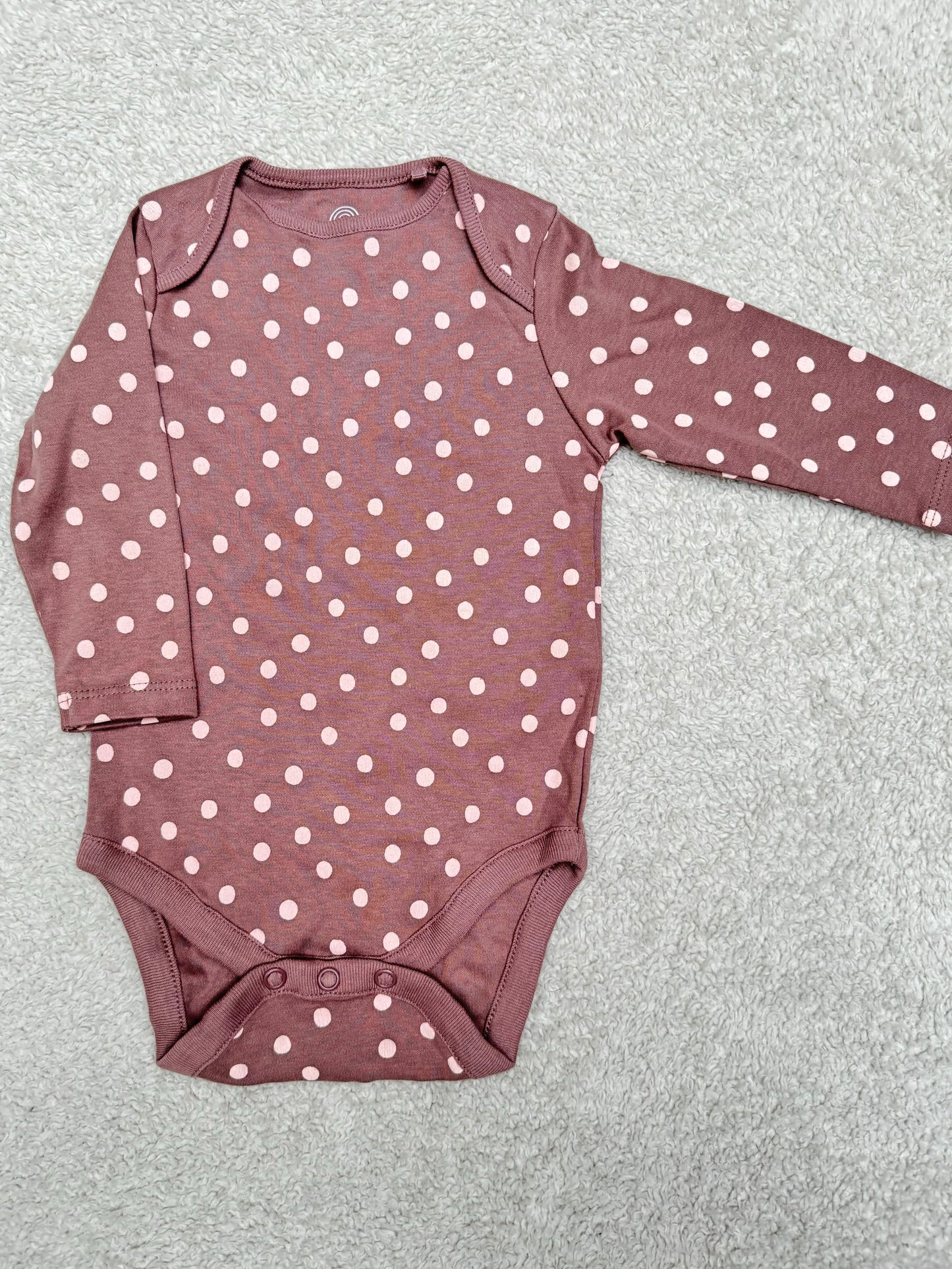 Brown bodysuit with polka dots