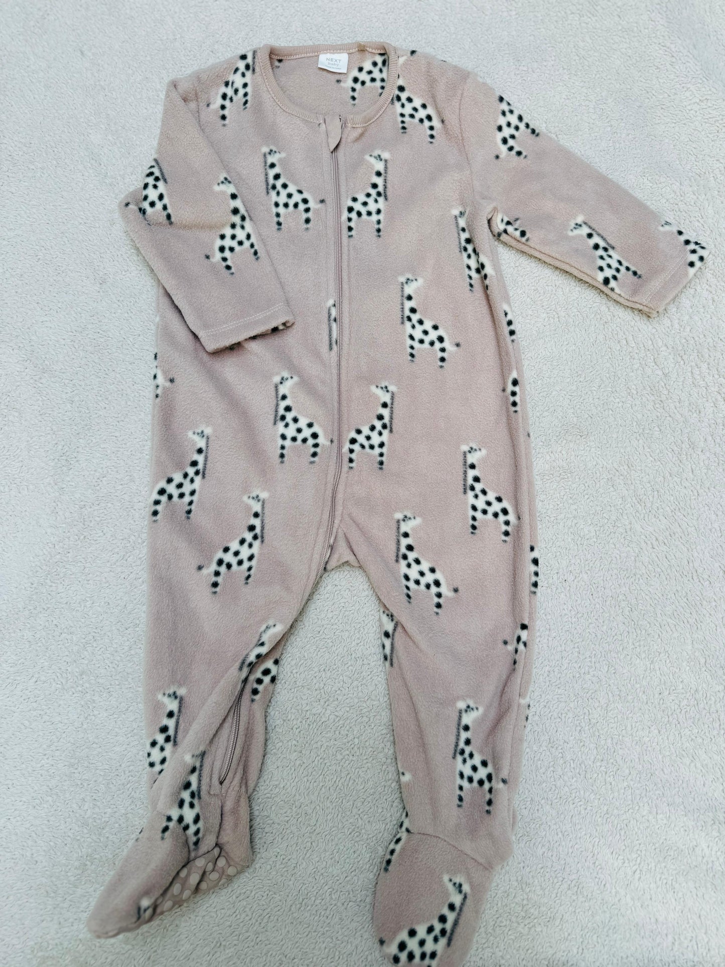 Fleece Baby Sleepsuit with Giraffe