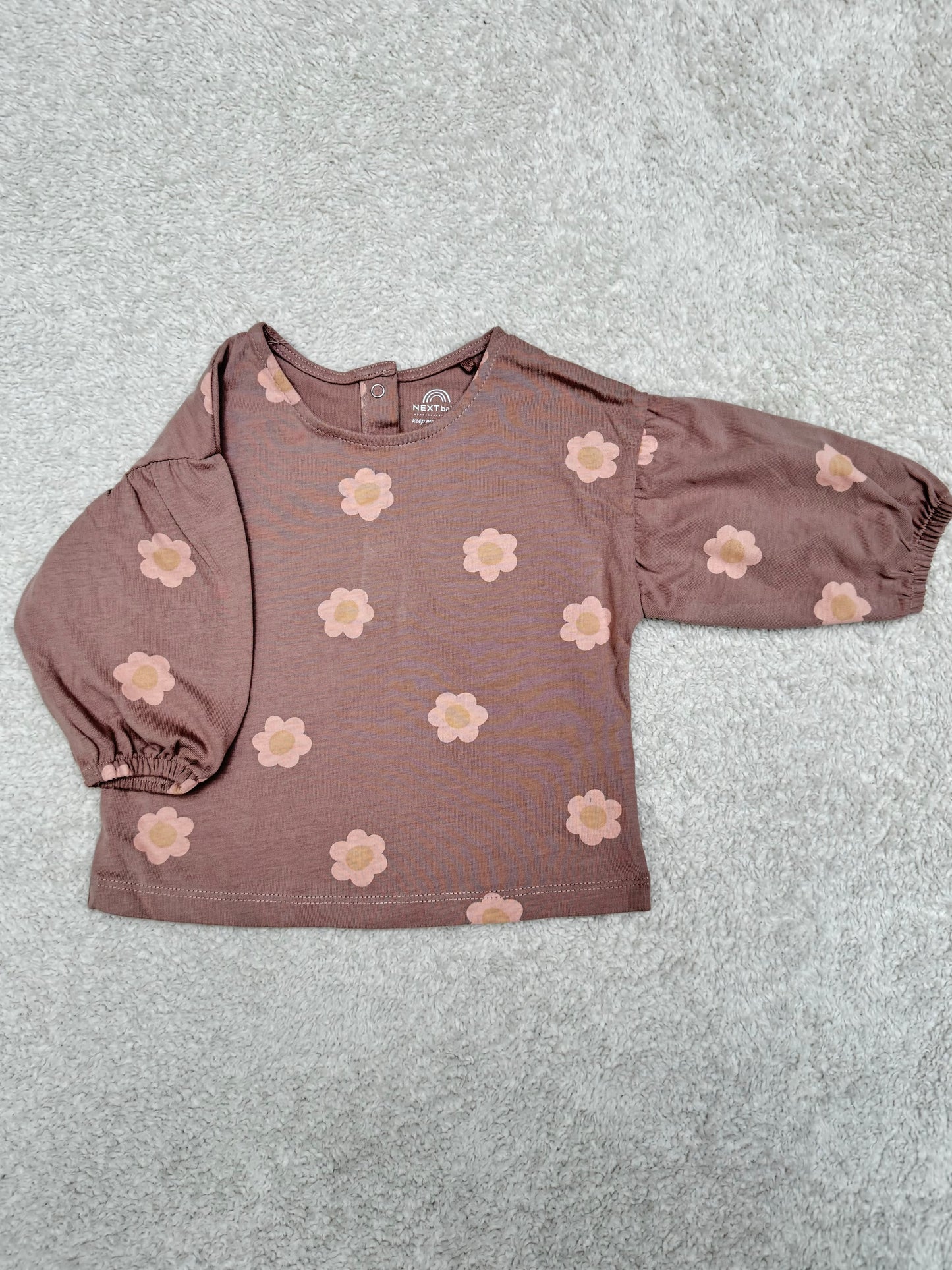 Long Sleeves Top For Girls - Brown