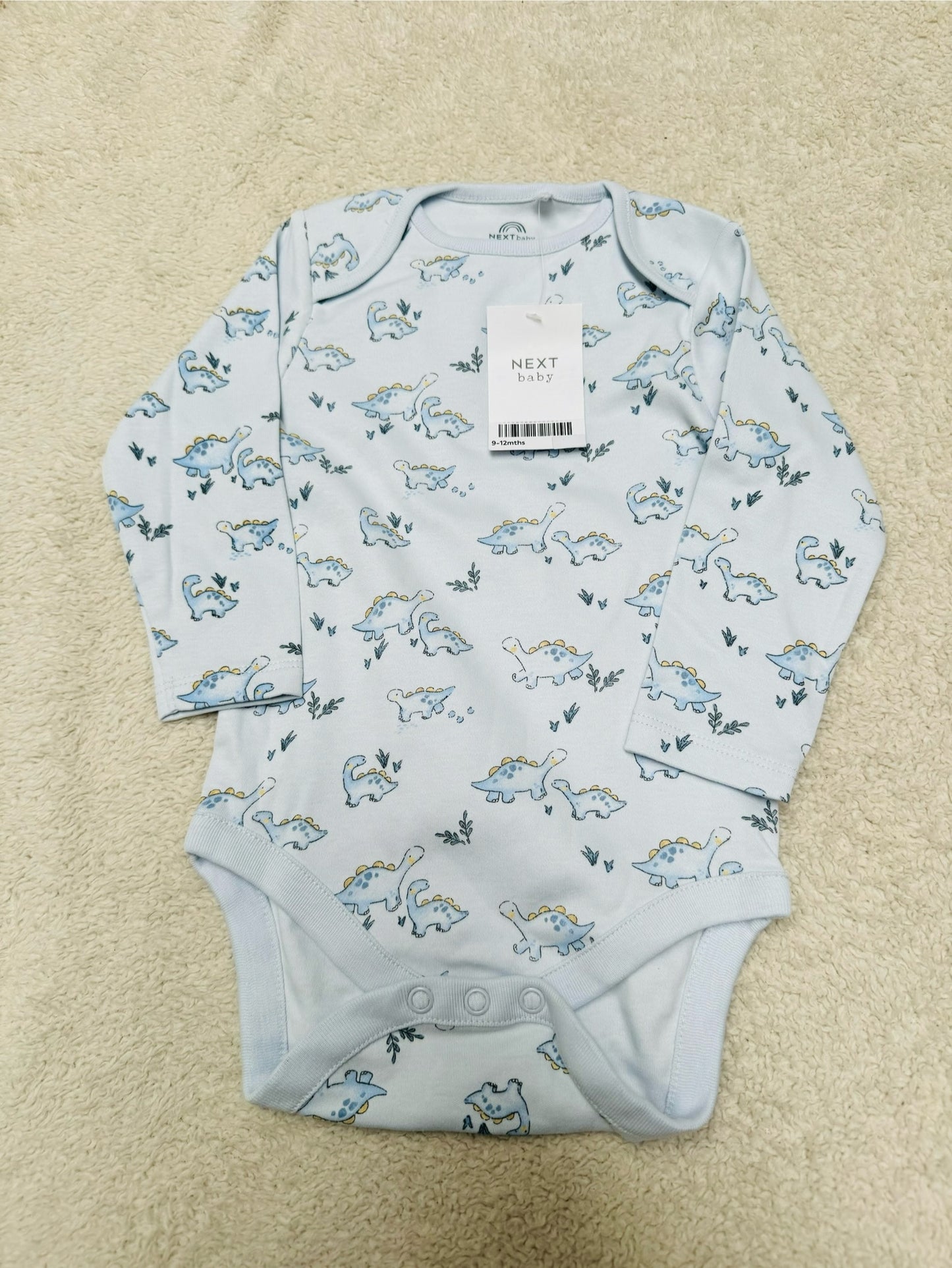 Romper - Full sleeves legless blue dinos