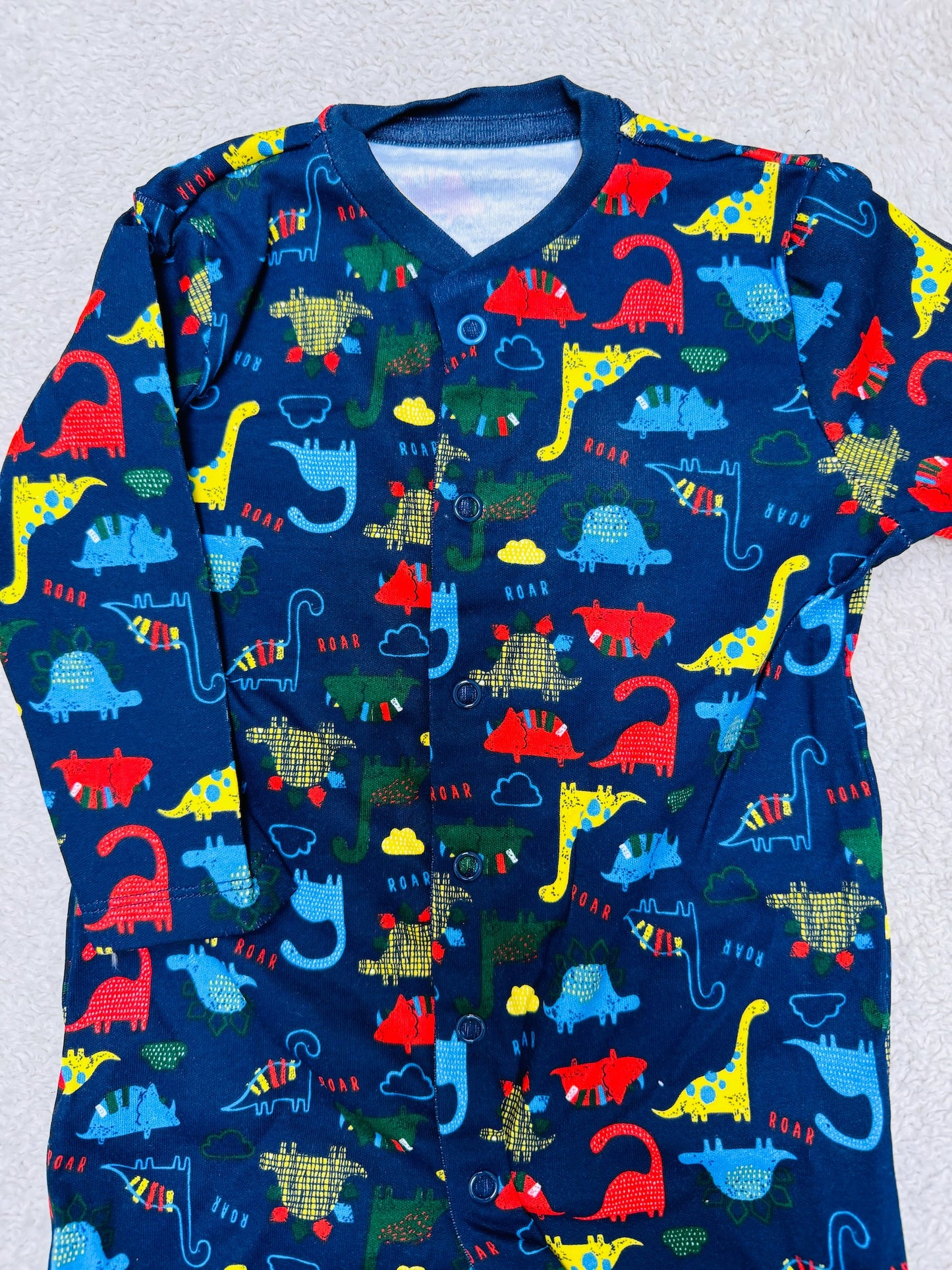 Navy Blue Sleepsuit with Animals
