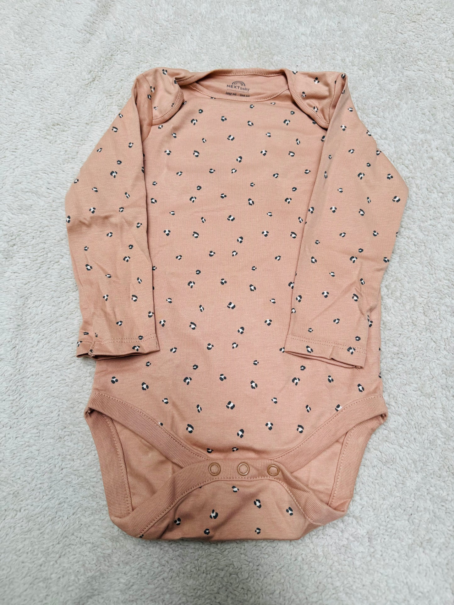 Long sleeves bodysuit light orange