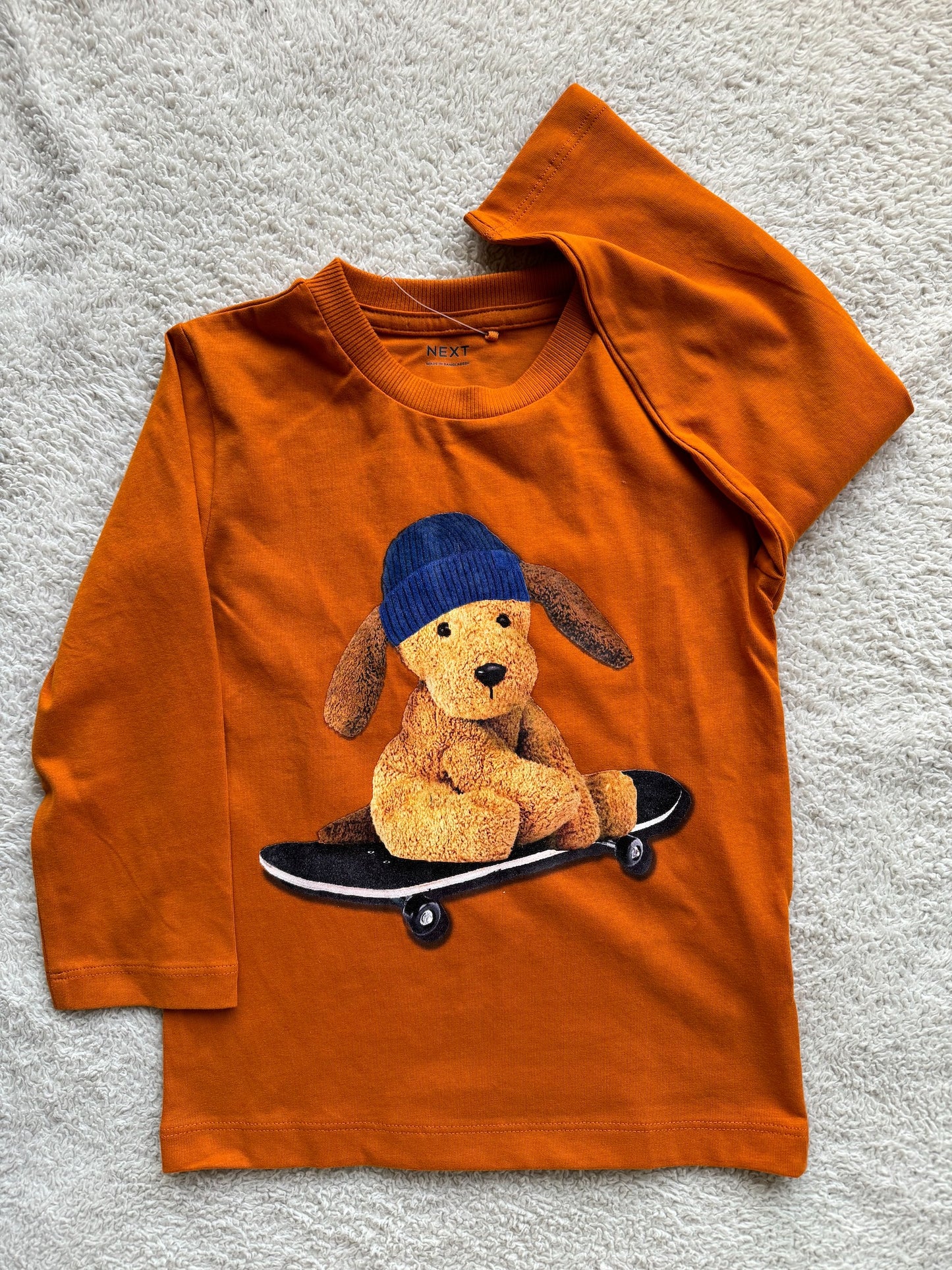 Full sleeves tshirt orange dog