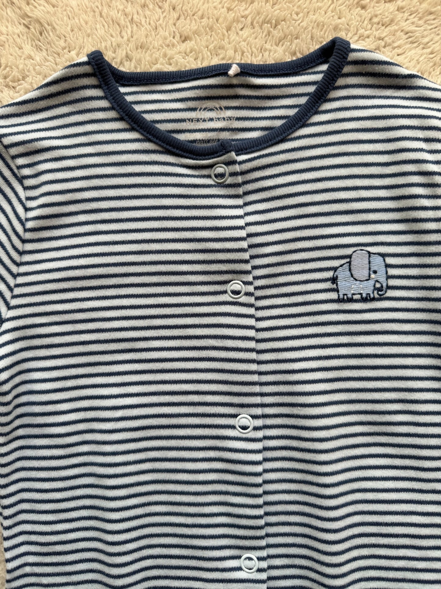 Jumper - Dark blue stripes on blue