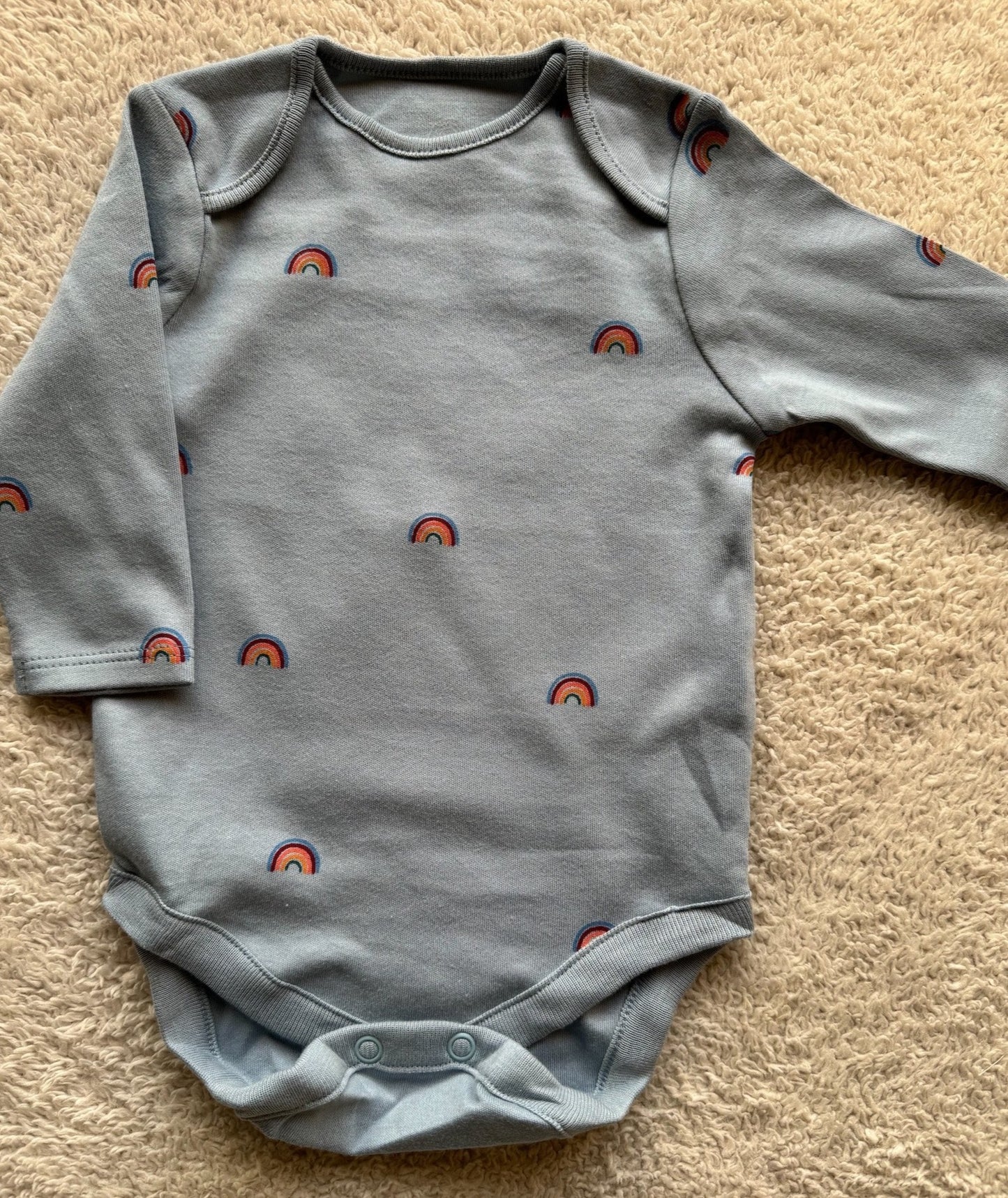 Bodysuit - Rainbow on blue