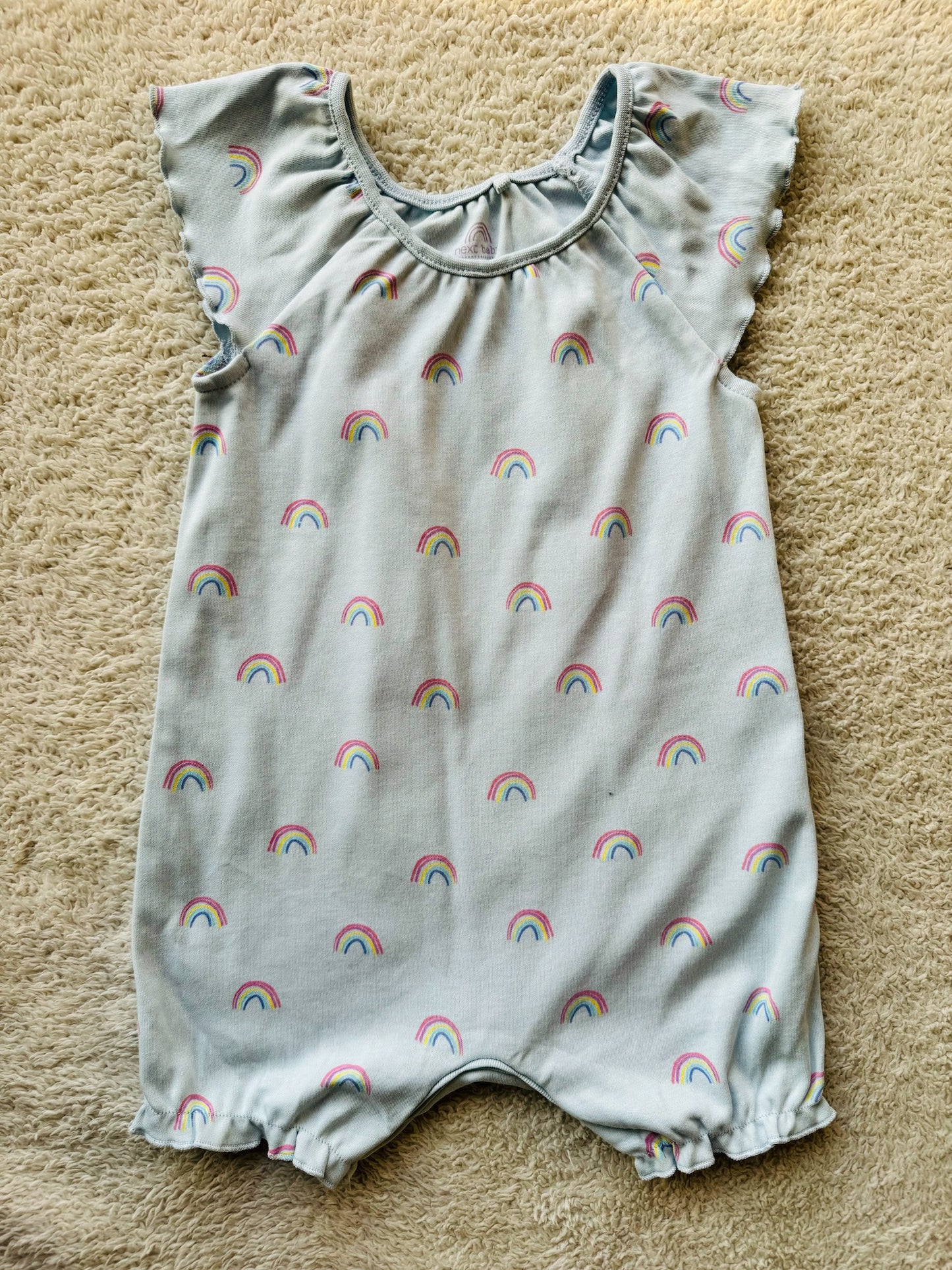 Bodysuit - Rainbow on sky blue