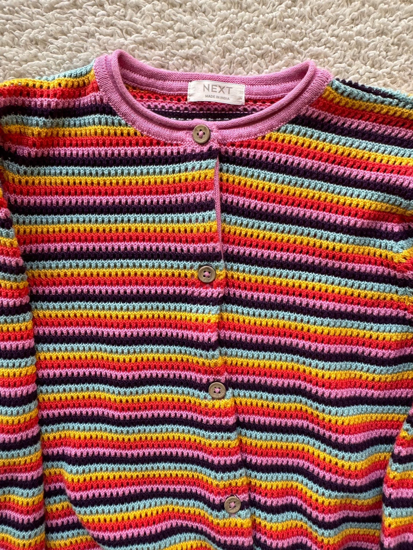 Sweater - Buttoned narrow stripes