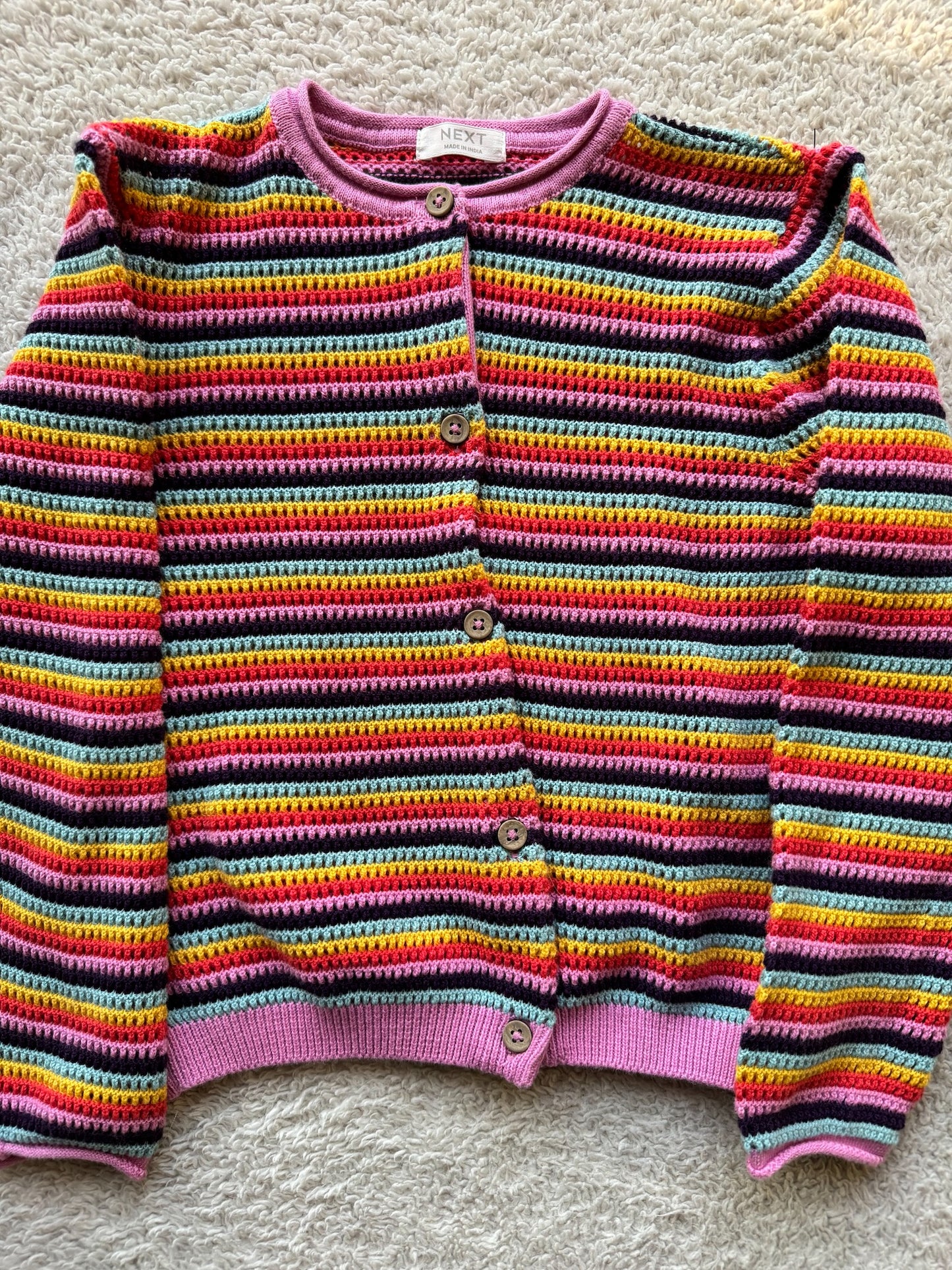 Sweater - Buttoned narrow stripes