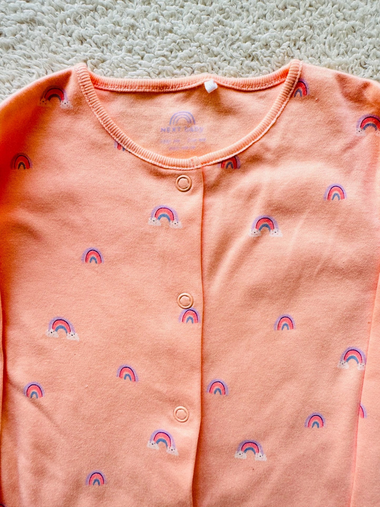 Bodysuit - Small rainbows on orange