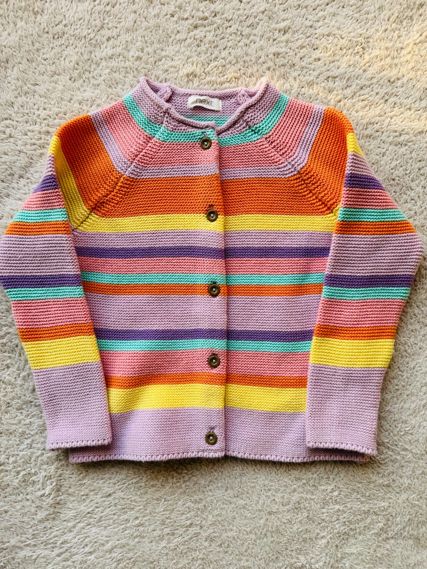Sweater - Multi coloured pastel stripes