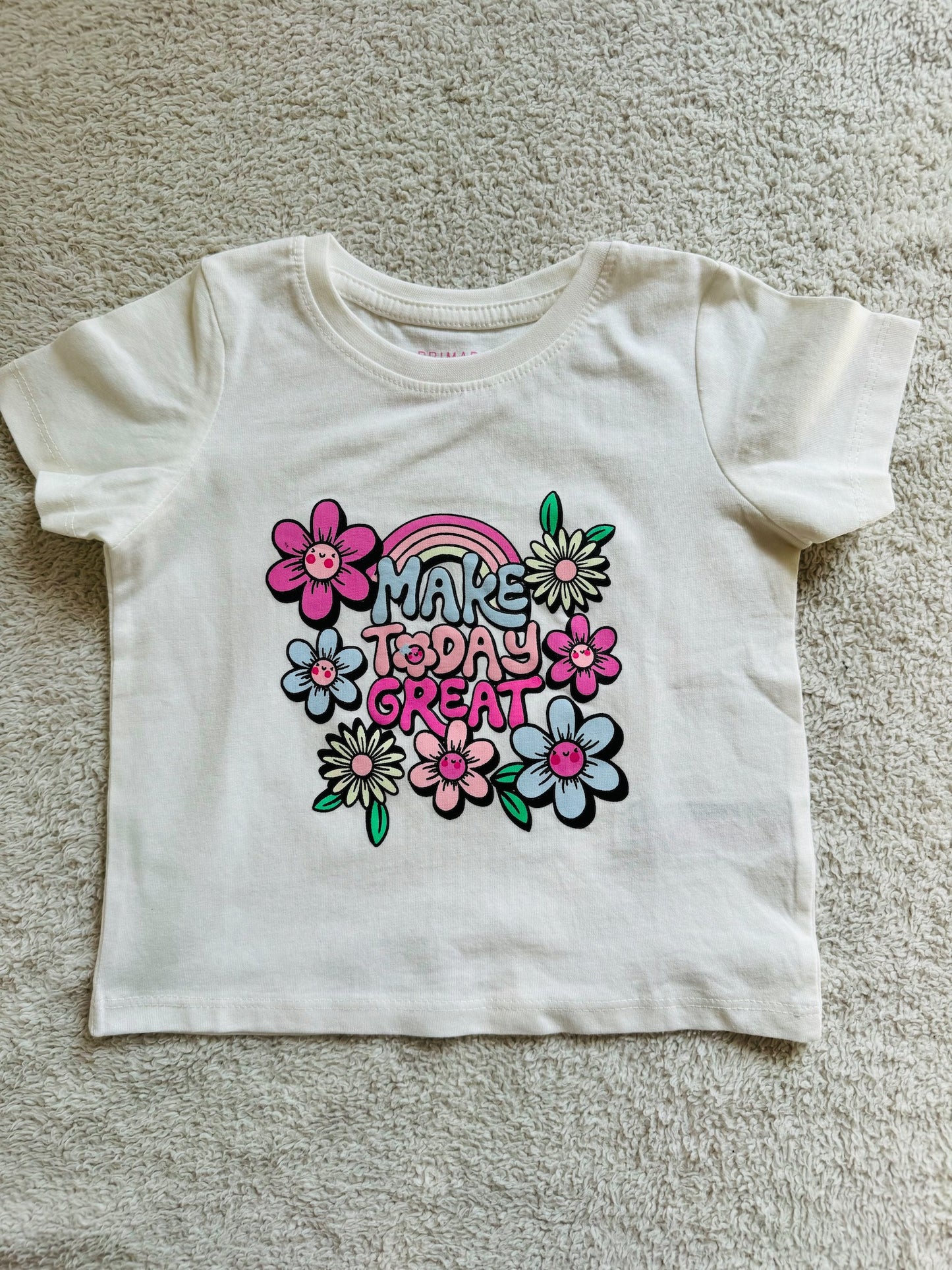 Round neck half sleeves tshirt White