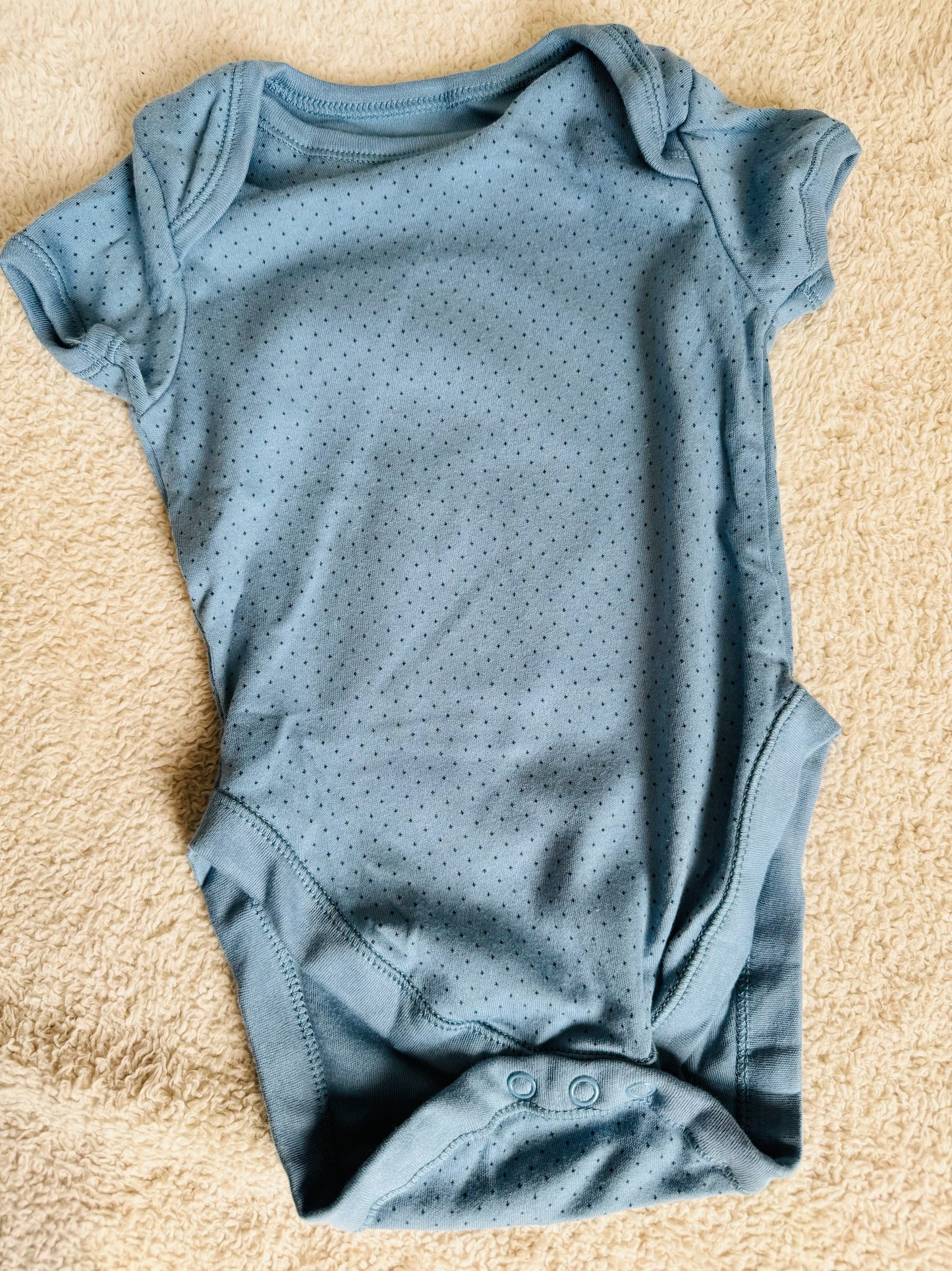 Half sleeves bodysuit - Navy dots blue