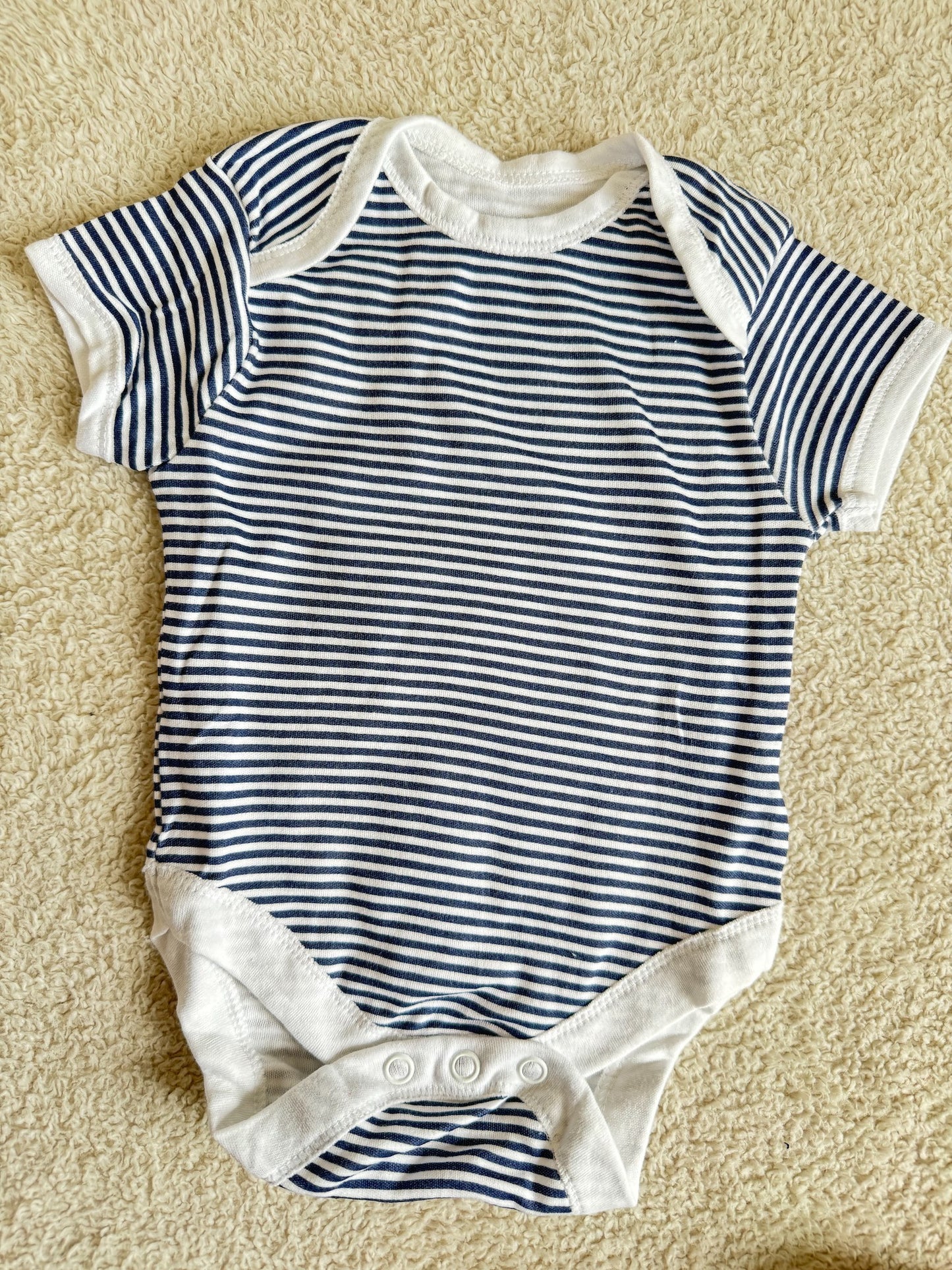 Half sleeves bodysuit - Navy stripes