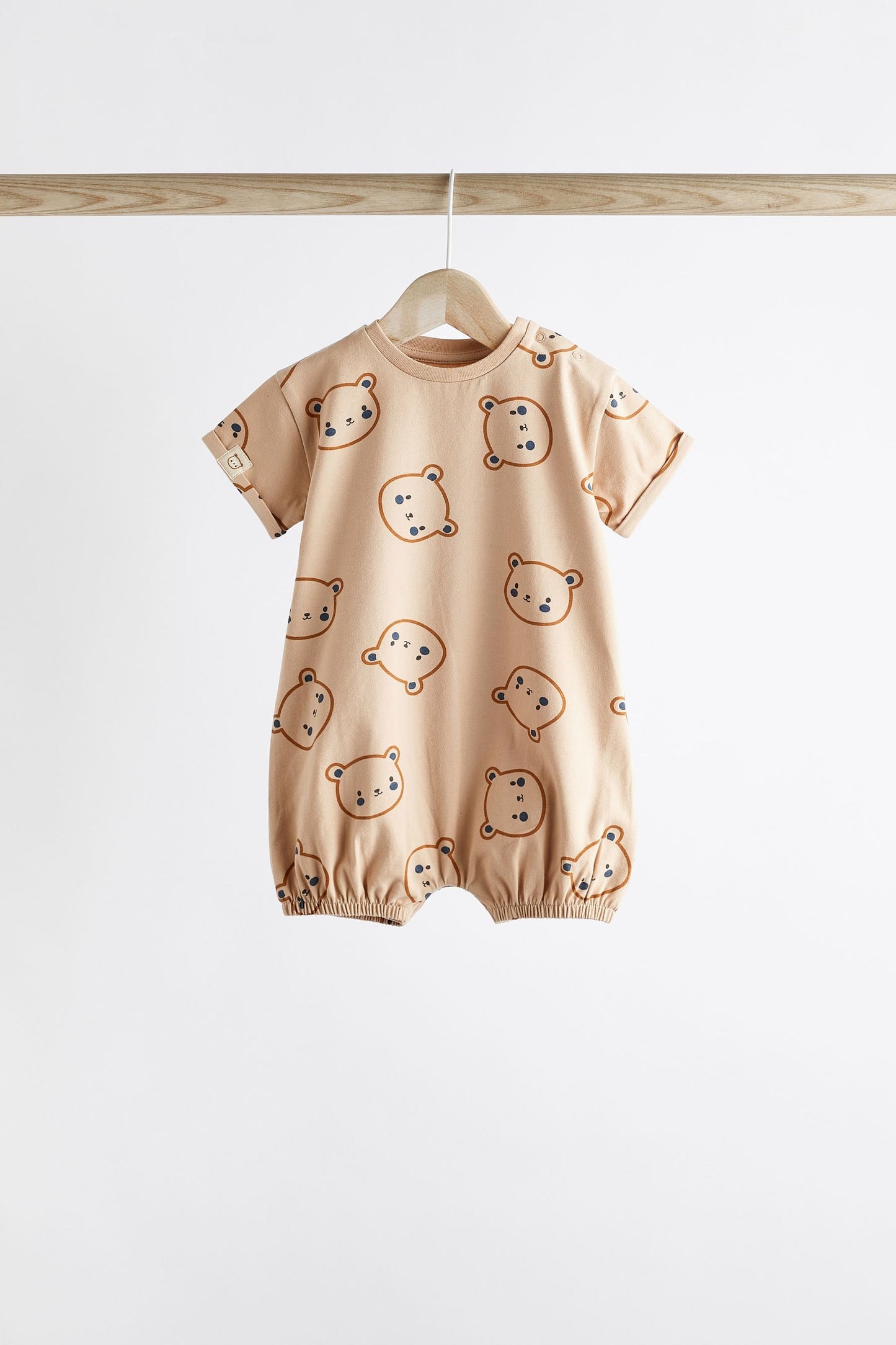 Brown Bear Baby Jersey Romper