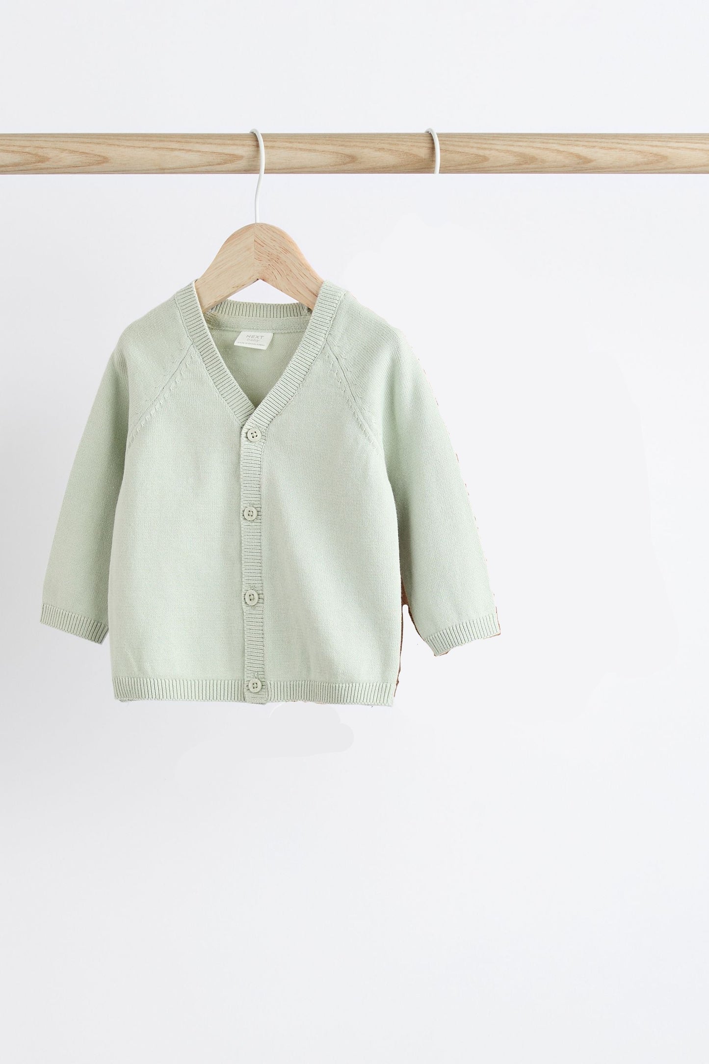 Sage Green Baby 100% Cotton Knitted Cardigan