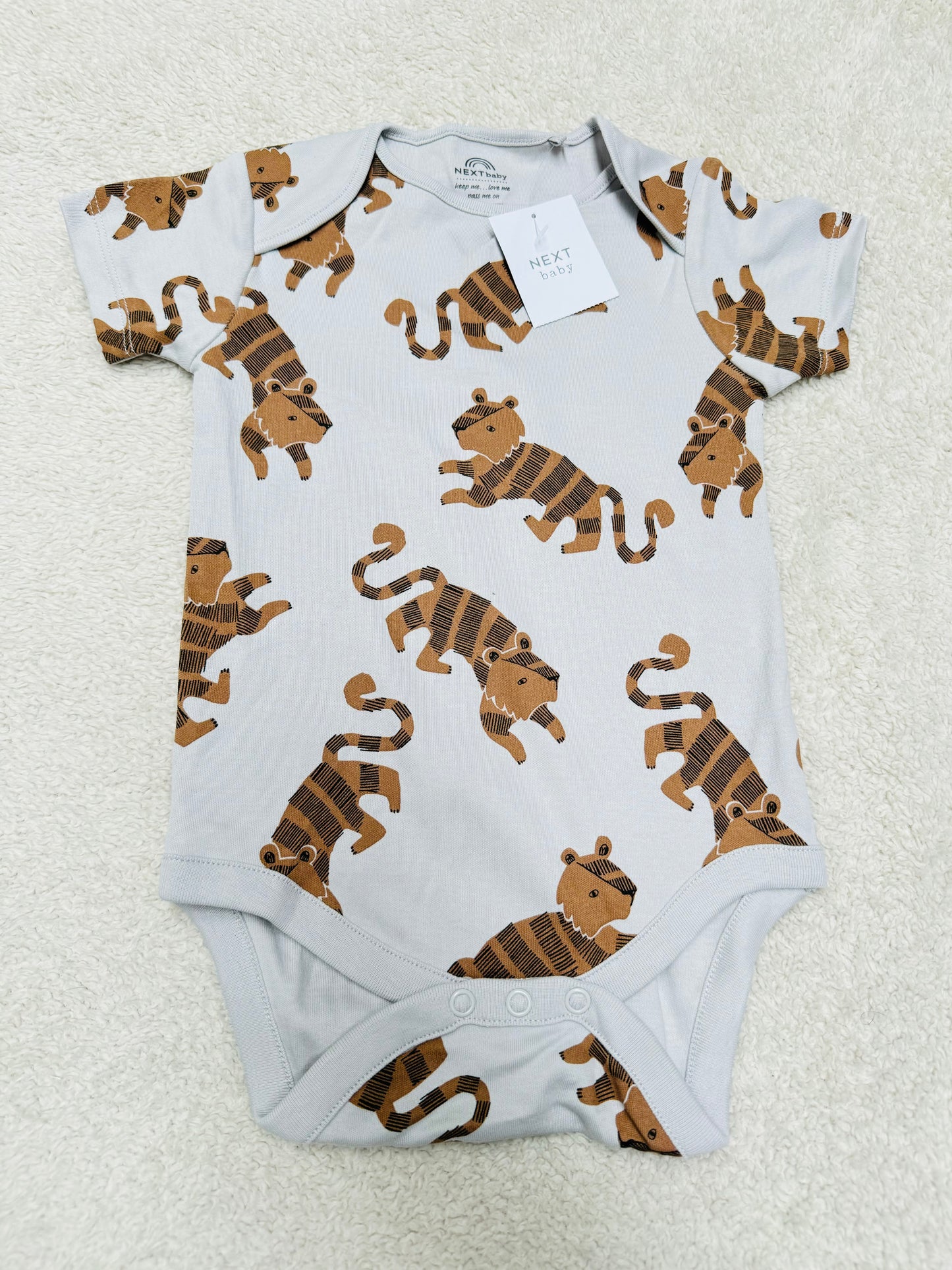 Romper - Short sleeves grey animals
