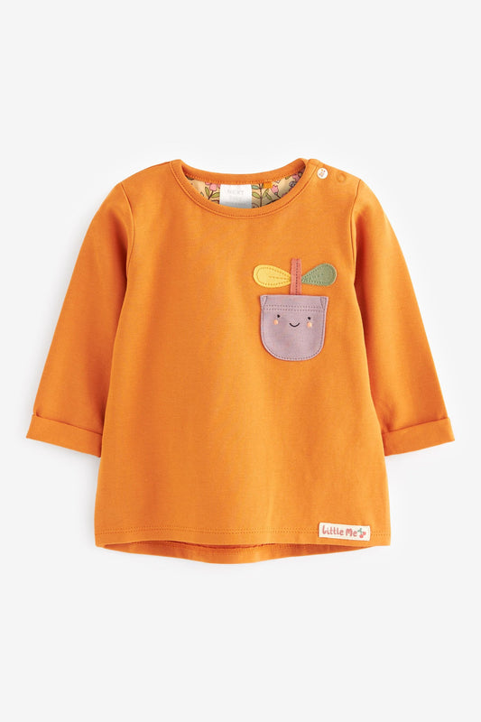 Orange long sleeves top