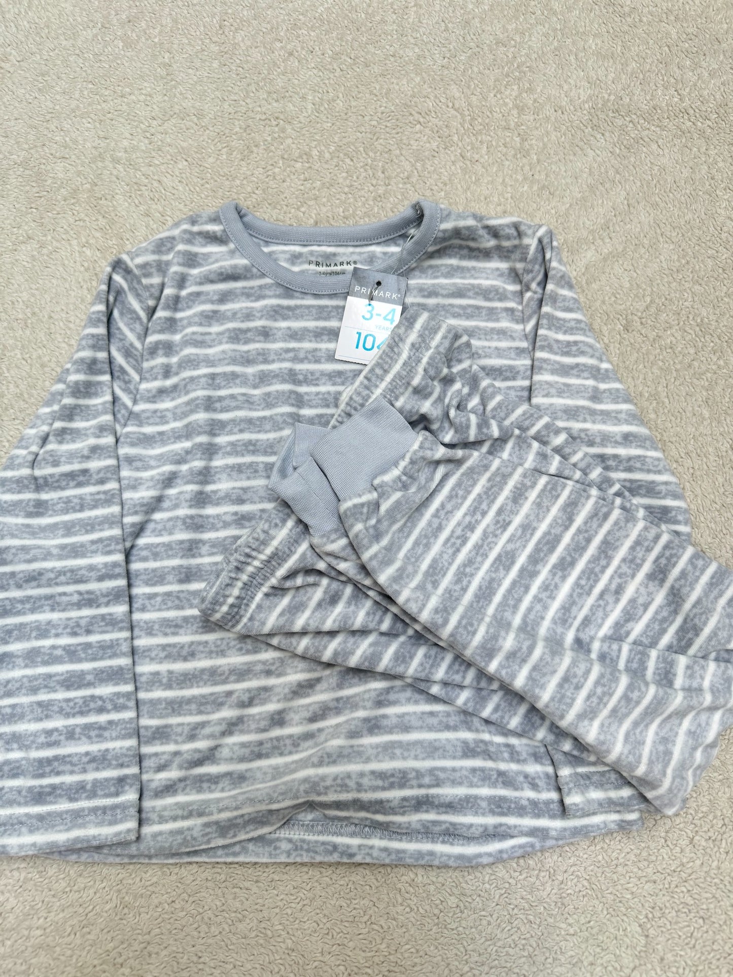 Grey White Stripes Nightsuit