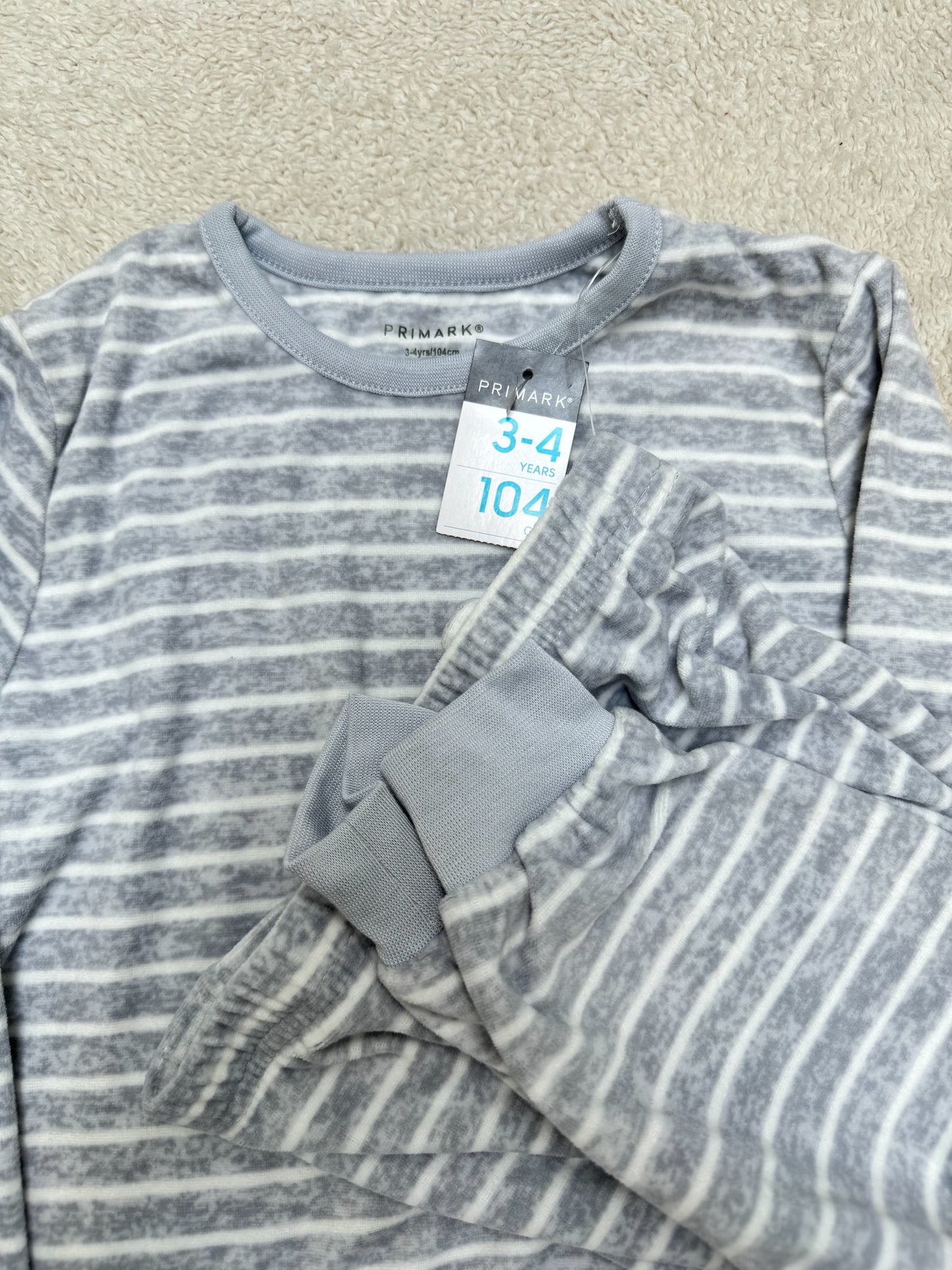 Grey White Stripes Nightsuit