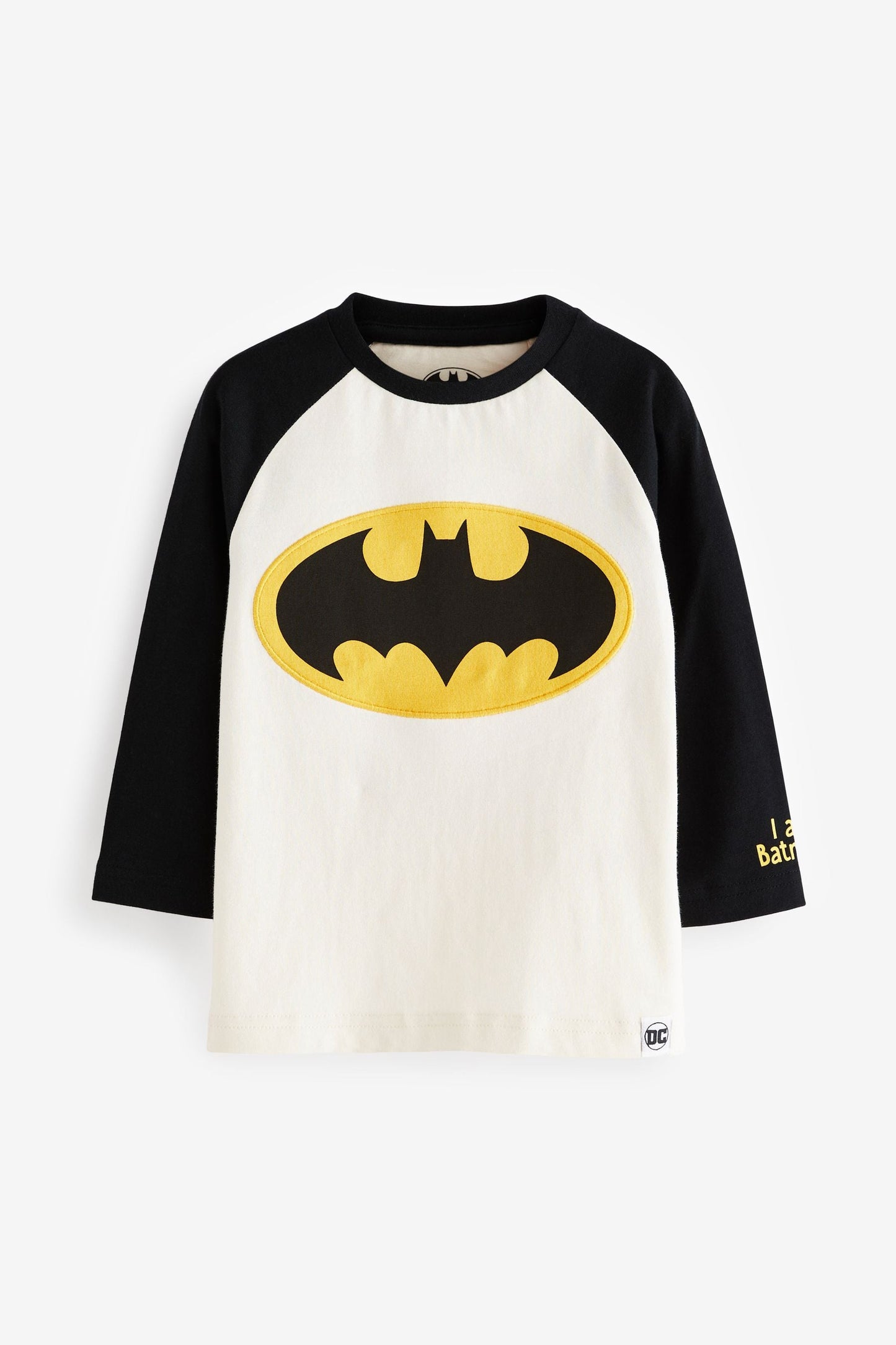 White & Black Full Sleeve Batman T-Shirt