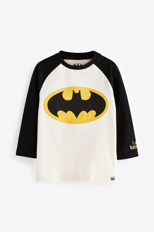 White & Black Full Sleeve Batman T-Shirt