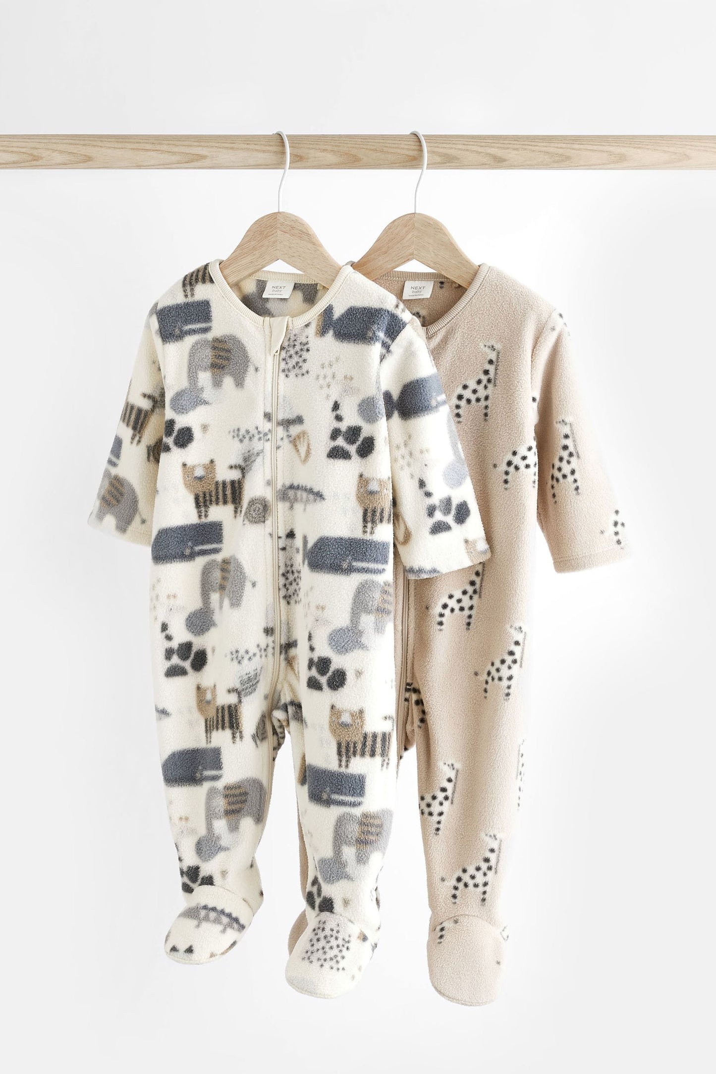 Fleece Baby Sleepsuit with Giraffe