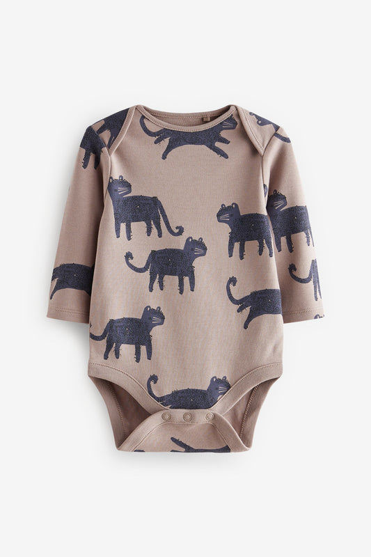 Romper - Full sleeves grey animals
