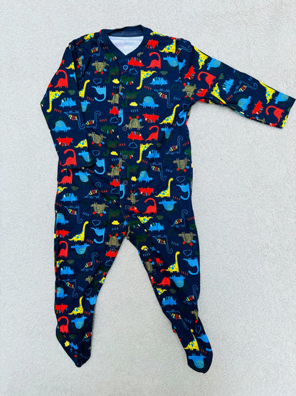 Navy Blue Sleepsuit with Animals