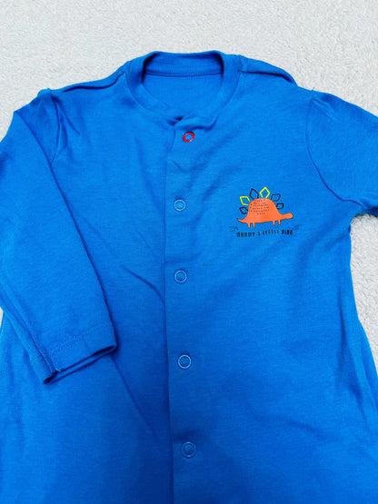 Blue Sleepsuit with Orange Dino