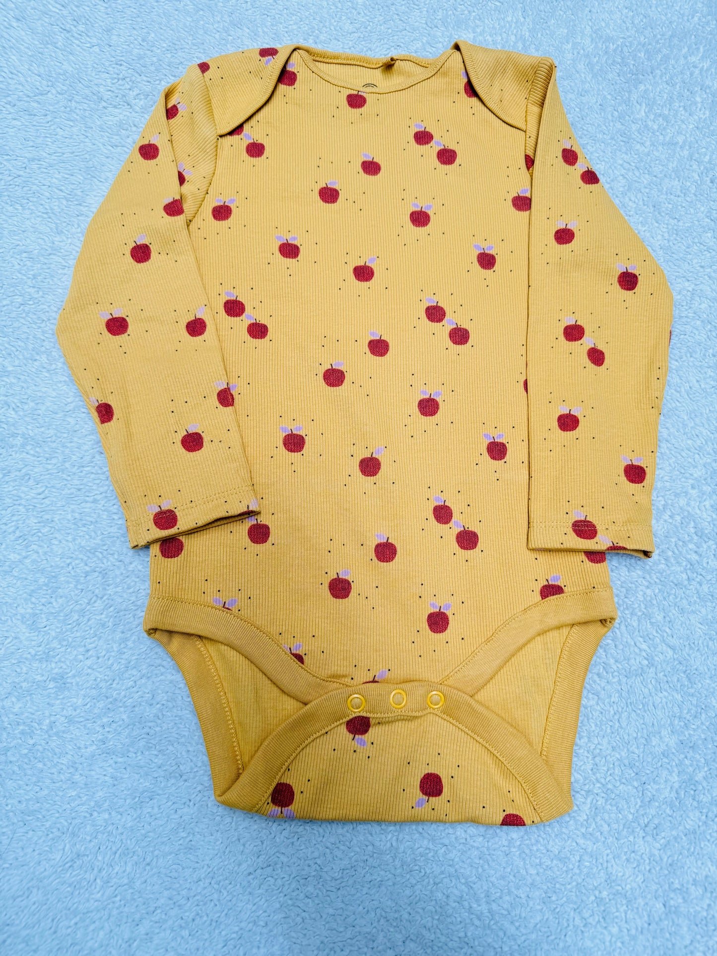 Long sleeves bodysuit bright yellow