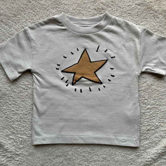 Half sleeves tshirt gray star