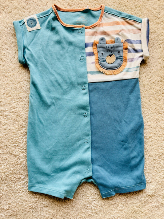 Bodysuit - Lion on blue