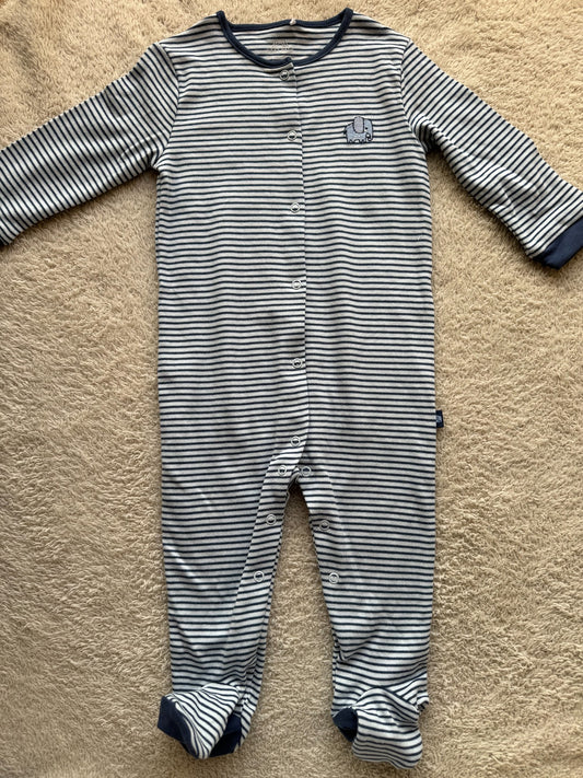 Jumper - Dark blue stripes on blue