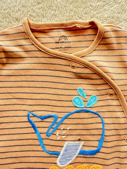 Jumper - Blue whale and blue stripes