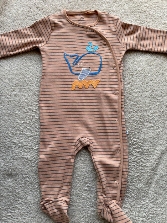 Jumper - Blue whale and blue stripes