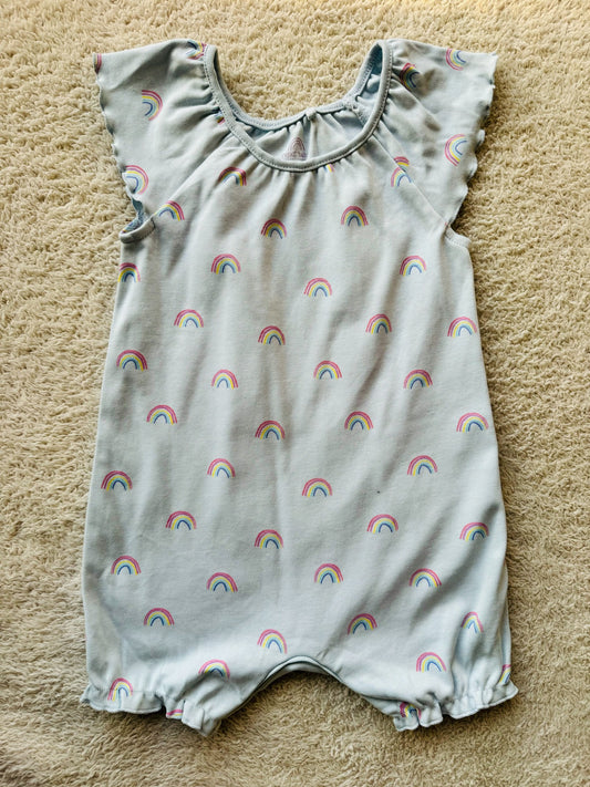 Bodysuit - Rainbow on sky blue