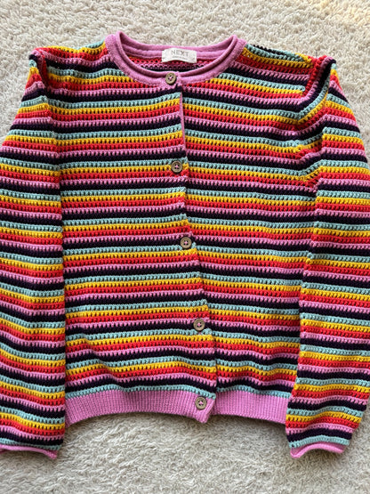Sweater - Buttoned narrow stripes