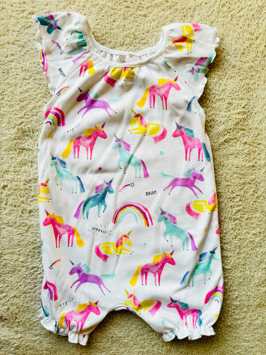 Bodysuit - Unicorns on white
