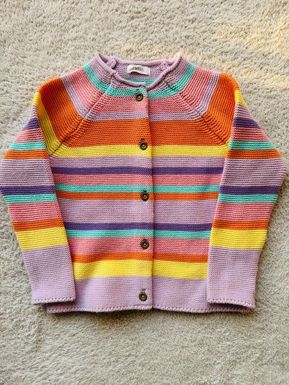 Sweater - Multi coloured pastel stripes