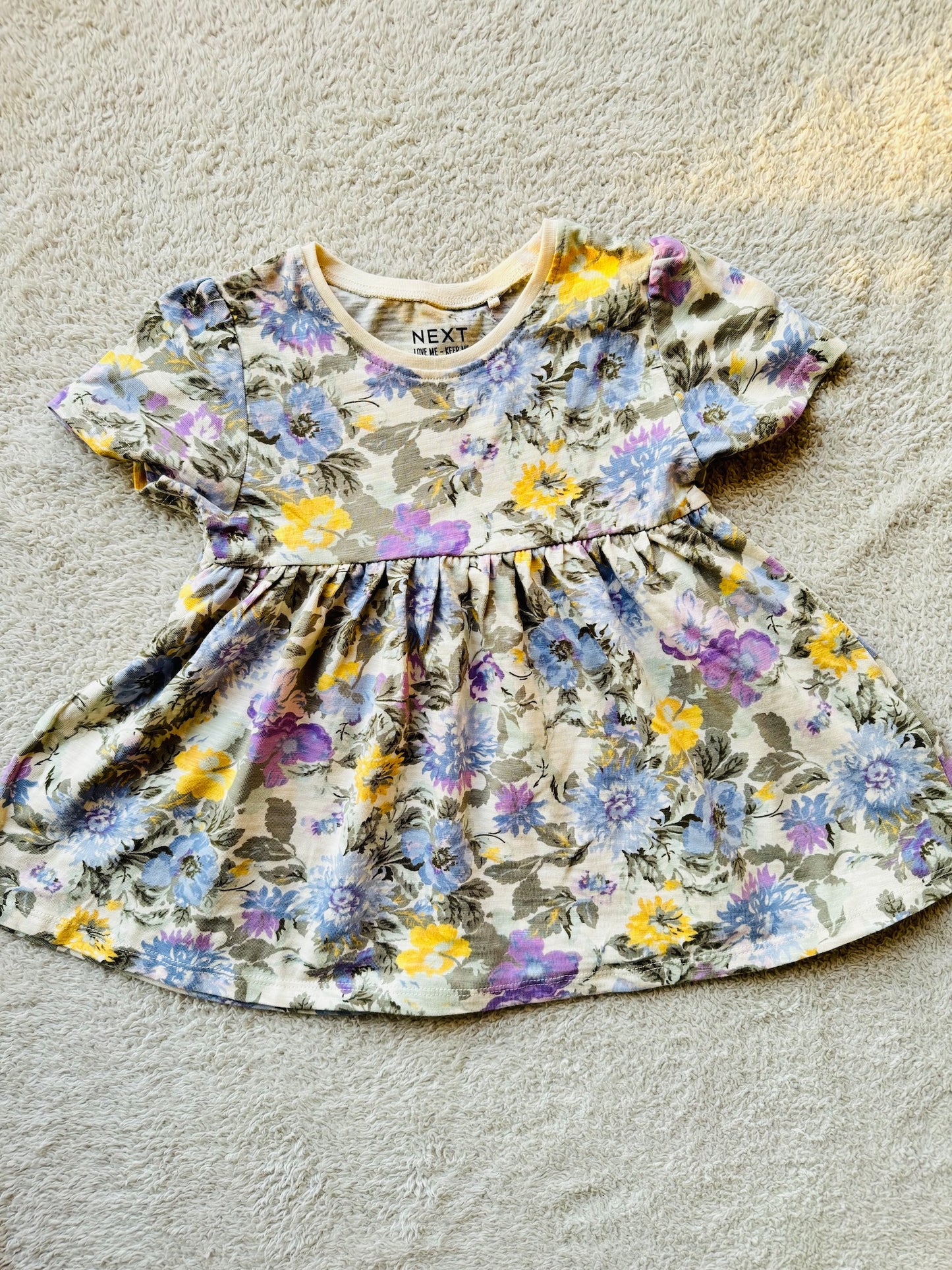 Frok - Purple floral on white