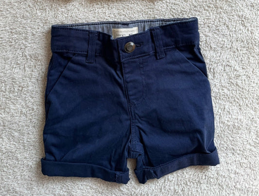 Navy Blue Cotton Shorts