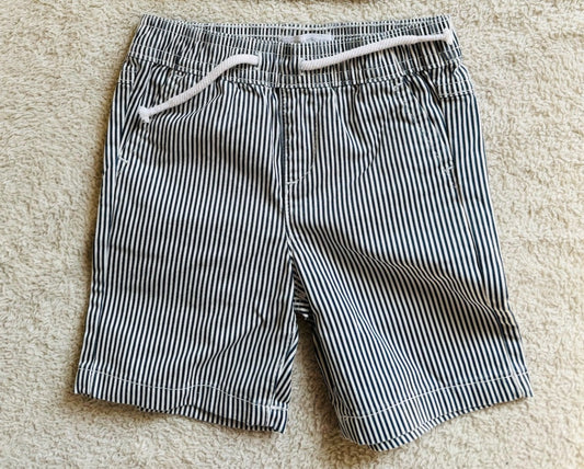 Stripes Blue Cotton Shorts