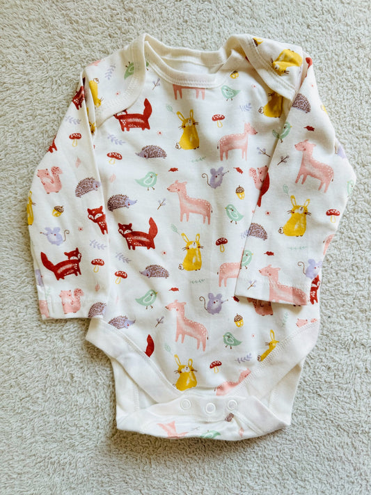 Full sleeves bodysuit - Multi coloured animals off-white