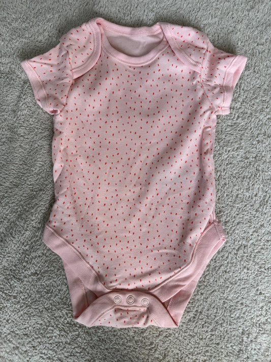 Half sleeves bodysuit - Dots light pink