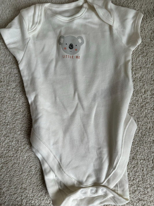 Half sleeves bodysuit - Koala plain white