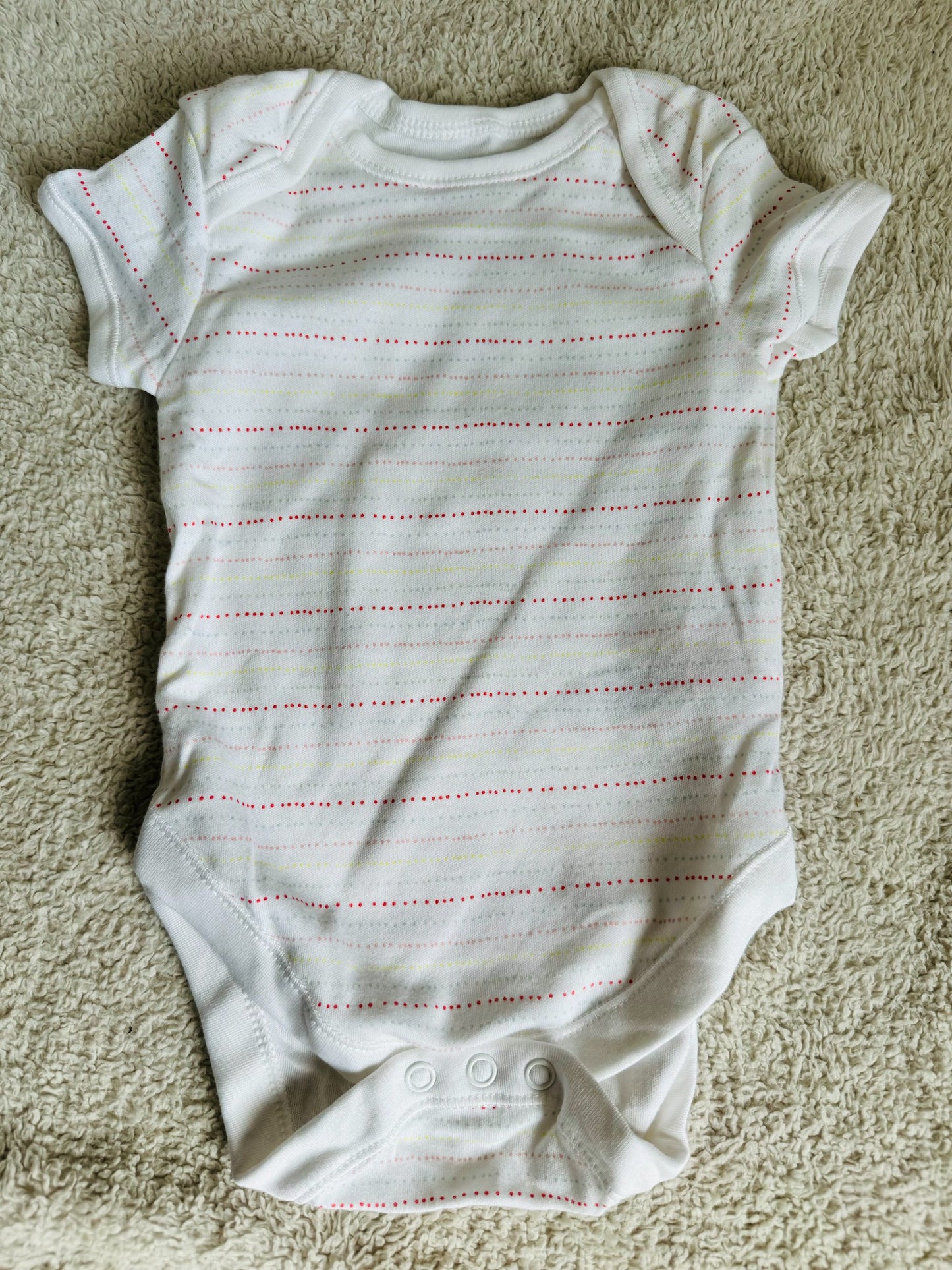 Half sleeves bodysuit - Dotted lines white