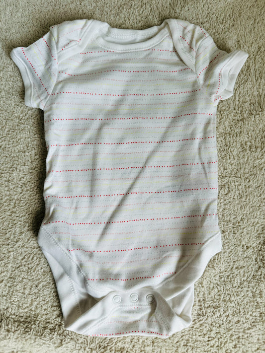 Half sleeves bodysuit - Dotted lines white