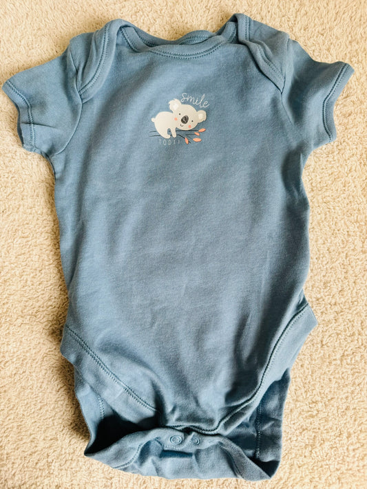 Half sleeves bodysuit - Koala plain blue